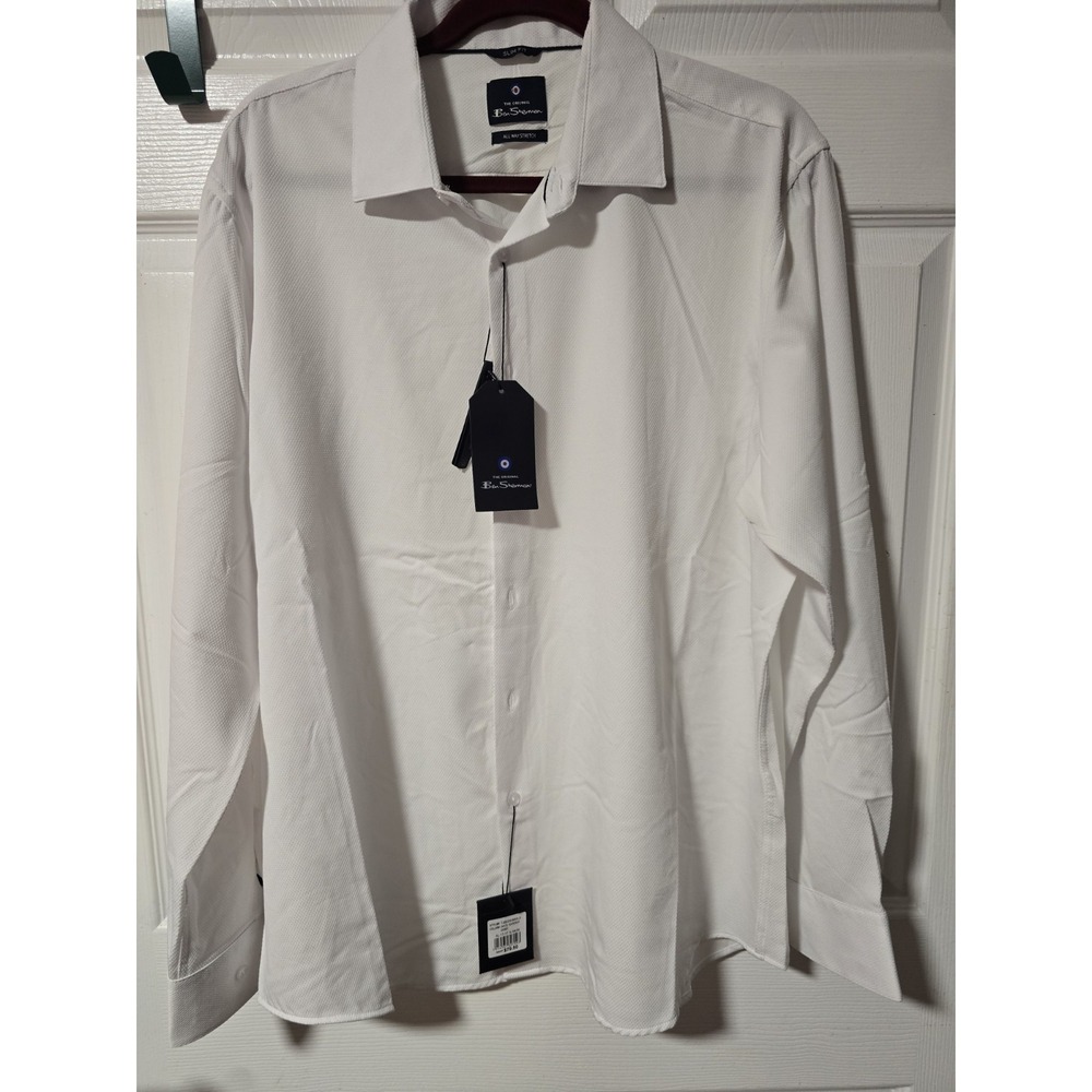 NWT Ben Sherman The Orignal Wrinkle Free Size XL 17/17.5 34/35 Moisture Wicki